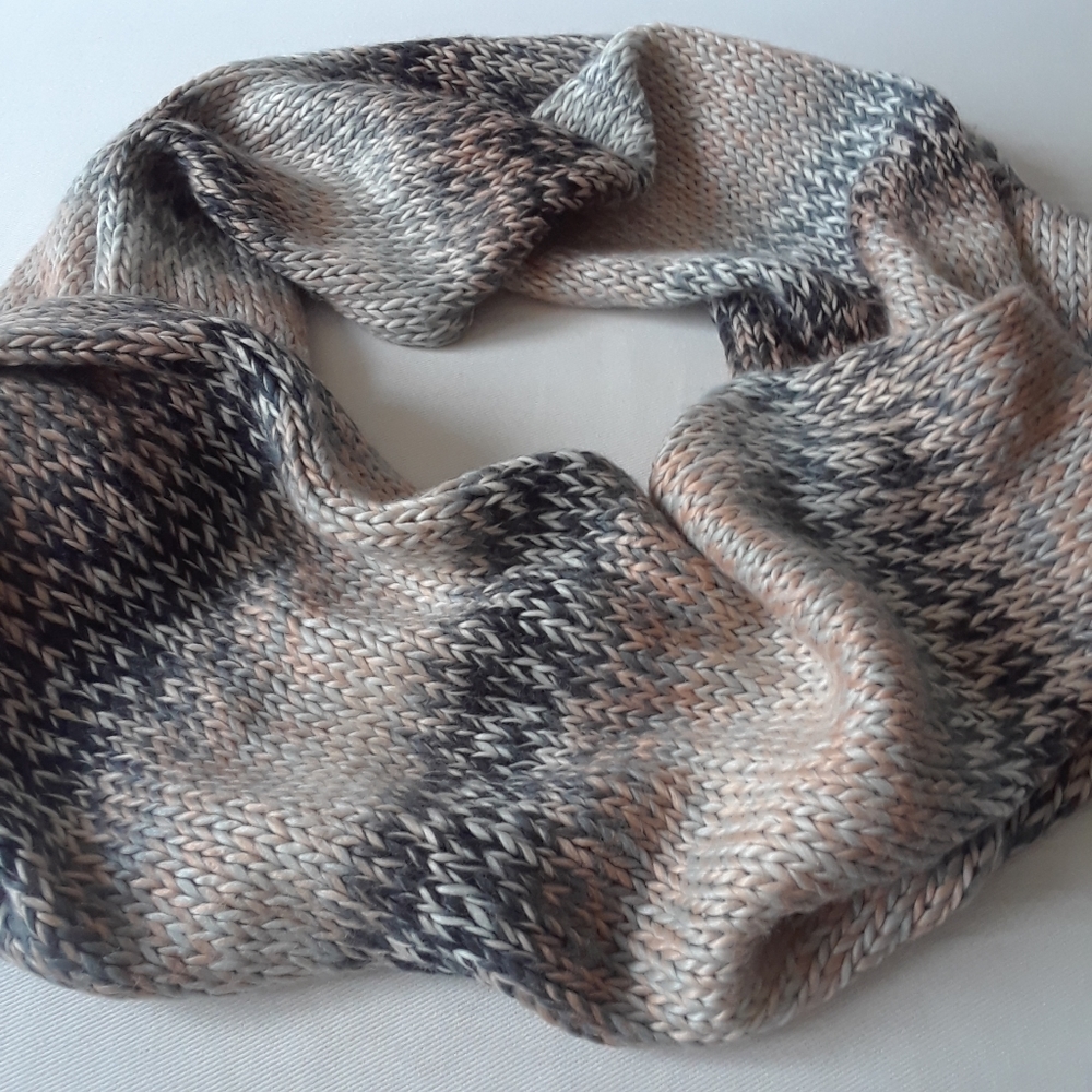 Garage. Cowl Neck Scarf. Greys & Pinks - Picture 2 of 16